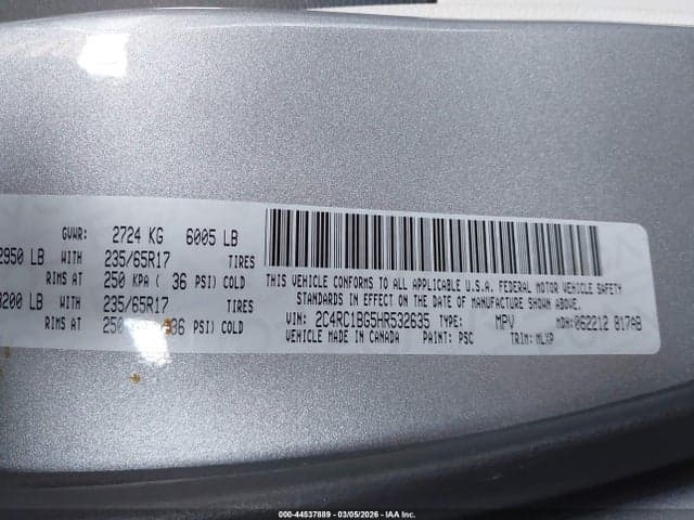 2017 CHRYSLER PACIFICA TOURING-L 9