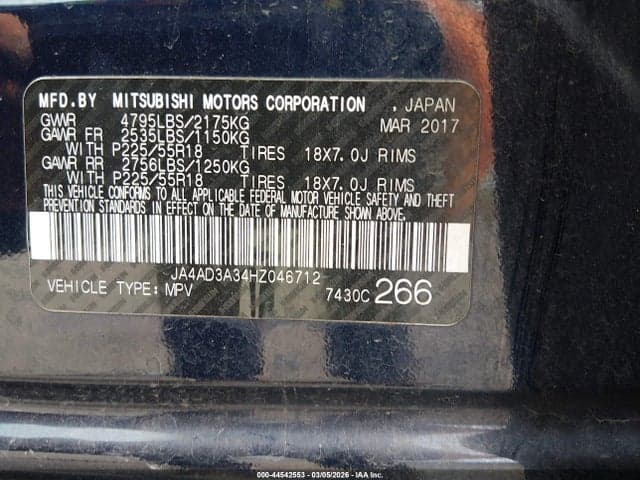 2017 MITSUBISHI OUTLANDER SE 9