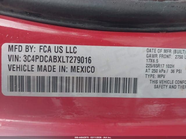 2020 DODGE JOURNEY SE VALUE 9