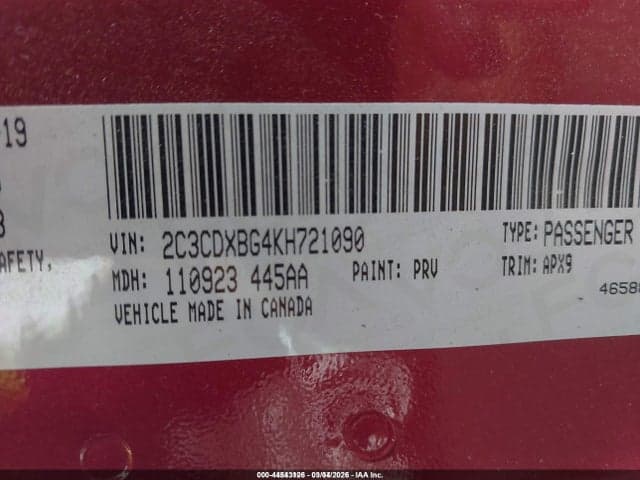 2019 DODGE CHARGER SXT RWD 9