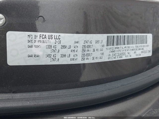 2018 CHRYSLER PACIFICA LX 9