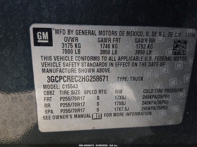 2017 CHEVROLET SILVERADO 1500 1LT 9