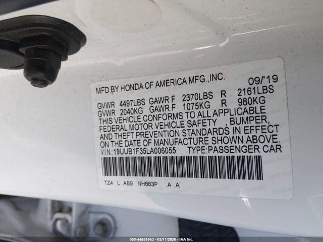 2020 ACURA TLX STANDARD 9