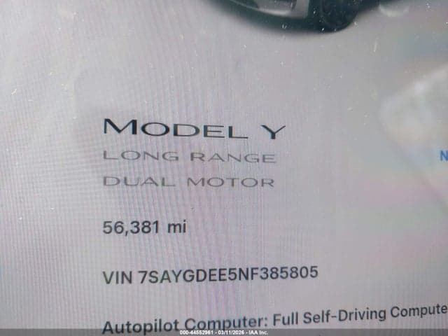 2022 TESLA MODEL Y LONG RANGE DUAL MOTOR ALL-WHEEL DRIVE 7