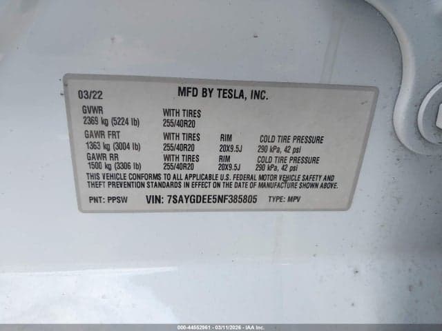 2022 TESLA MODEL Y LONG RANGE DUAL MOTOR ALL-WHEEL DRIVE 9