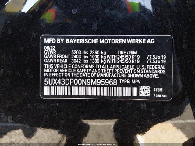 2022 BMW X3 SDRIVE30I 9