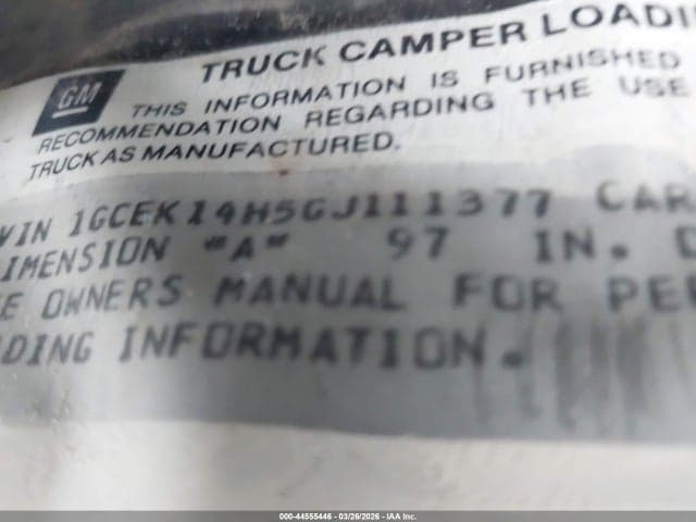 1986 CHEVROLET K10 9