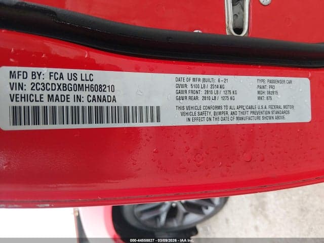 2021 DODGE CHARGER SXT RWD 9