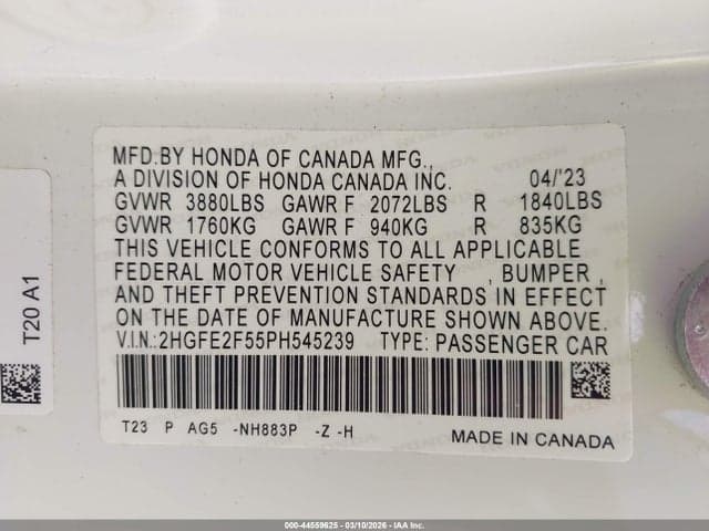 2023 HONDA CIVIC SPORT 9