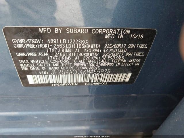 2019 SUBARU FORESTER 9