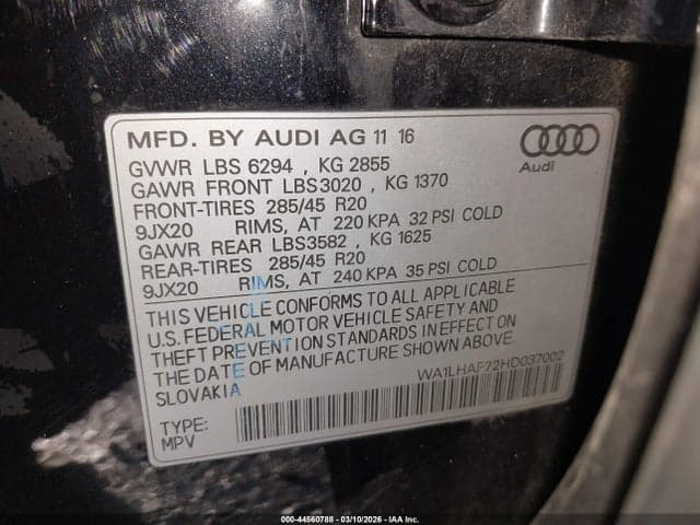 2017 AUDI Q7 2.0T PREMIUM 9