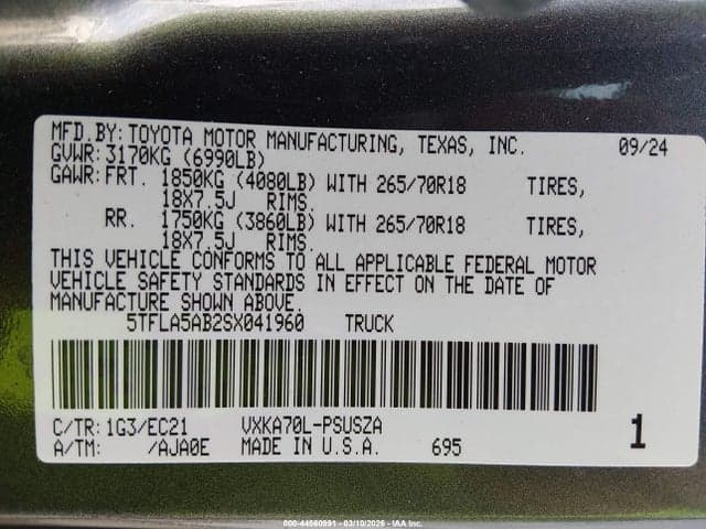2025 TOYOTA TUNDRA SR5 9