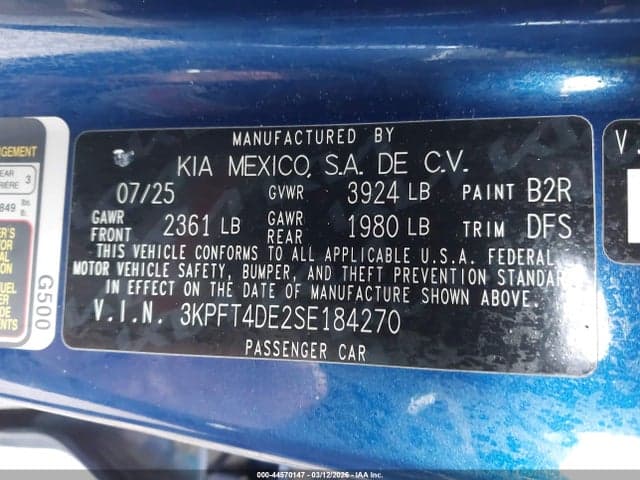 2025 KIA K4 LXS 9