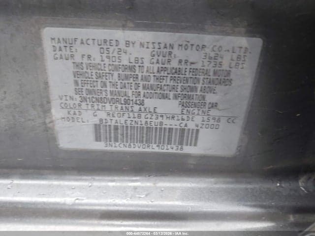 2024 NISSAN VERSA 1.6 S 9