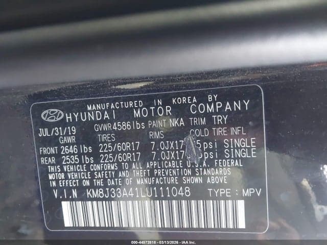 2020 HYUNDAI TUCSON VALUE 9