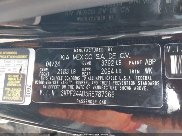 2024 KIA FORTE LX 9