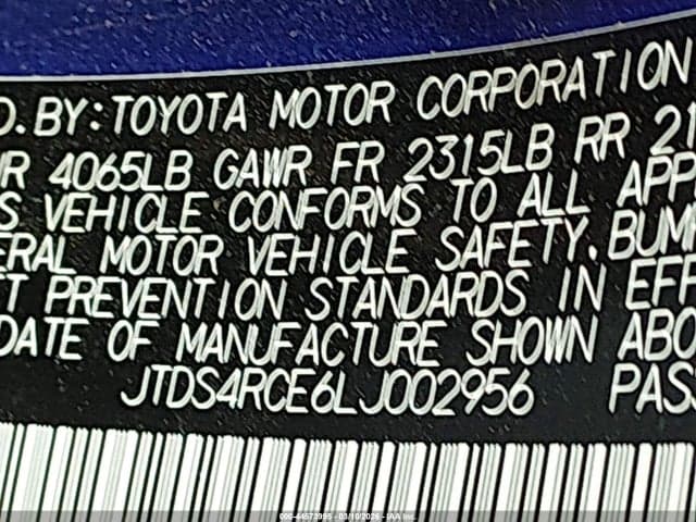 2020 TOYOTA COROLLA SE 9