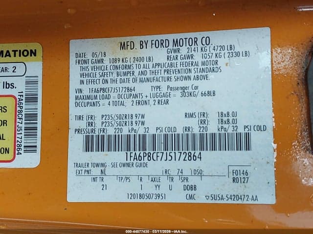 2018 FORD MUSTANG GT 9