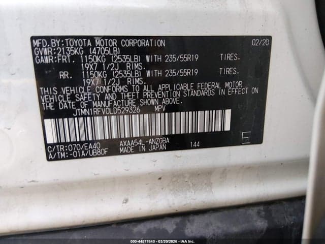 2020 TOYOTA RAV4 LIMITED 9