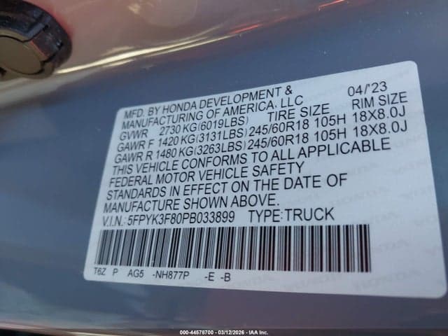 2023 HONDA RIDGELINE BLACK EDITION 9