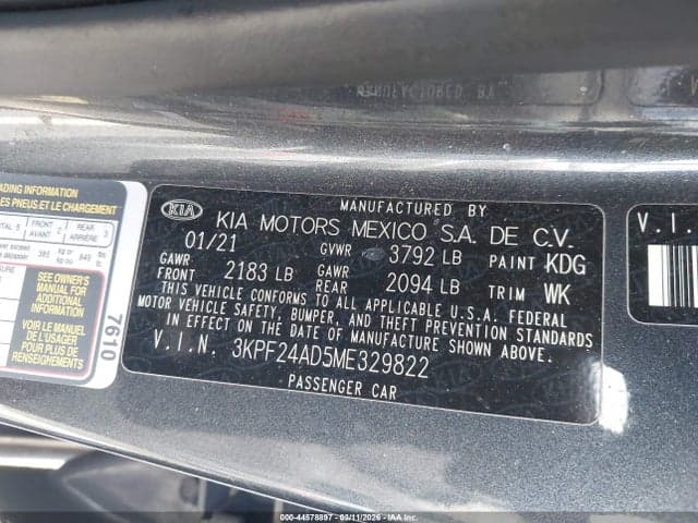 2021 KIA FORTE LXS 9