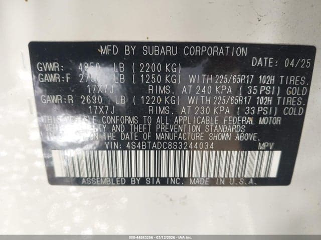 2025 SUBARU OUTBACK PREMIUM 9