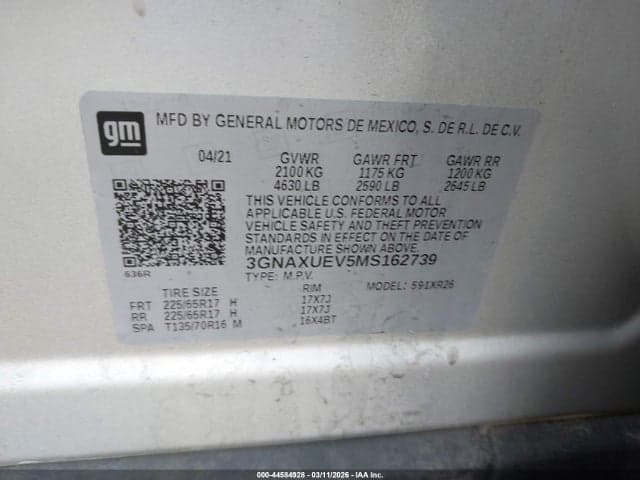 2021 CHEVROLET EQUINOX AWD LT 9