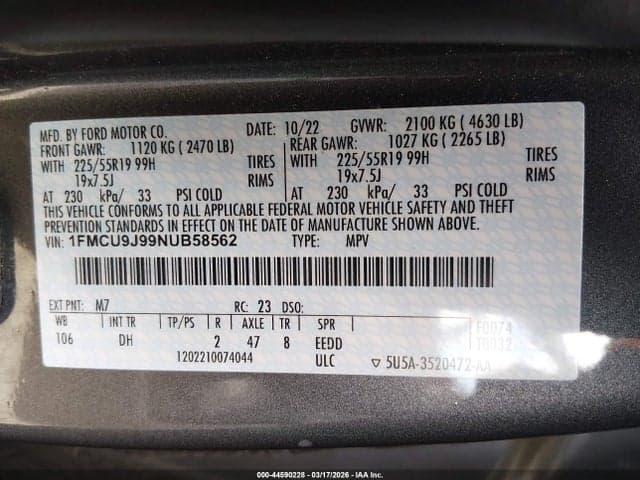 2022 FORD ESCAPE TITANIUM 9