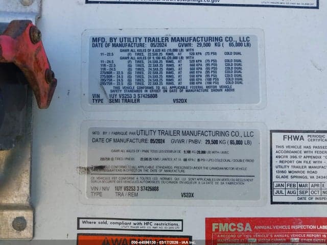 2025 UTILITY TRAILER MFG UNKNOWN 9