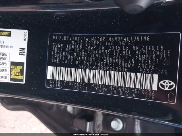 2025 TOYOTA COROLLA SE 9