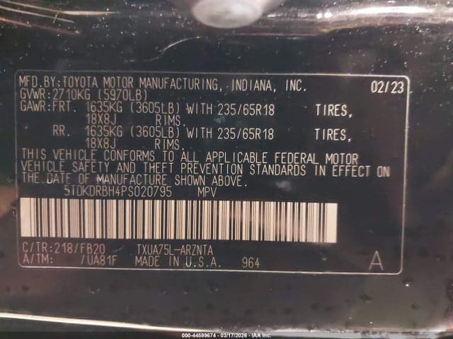2023 TOYOTA HIGHLANDER LE 9
