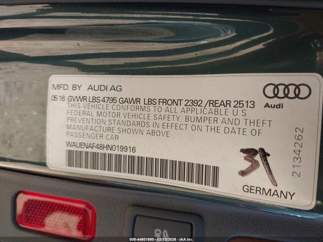 2017 AUDI A4 2.0T PREMIUM 9