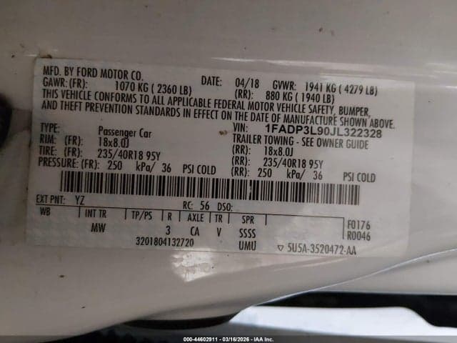 2018 FORD FOCUS ST 9