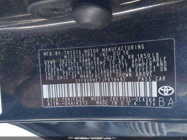 2018 TOYOTA COROLLA SE 9