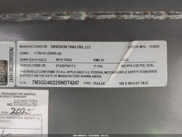 2025 DAVIDSON TRAILERS LLC 40' GOOSENECK TRAILER 9