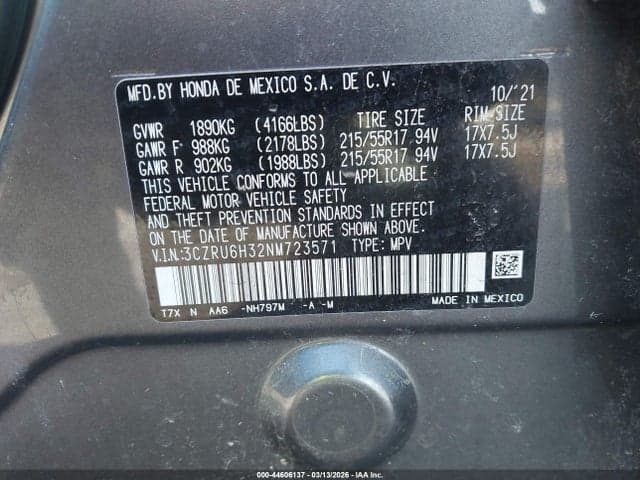 2022 HONDA HR-V AWD LX 9