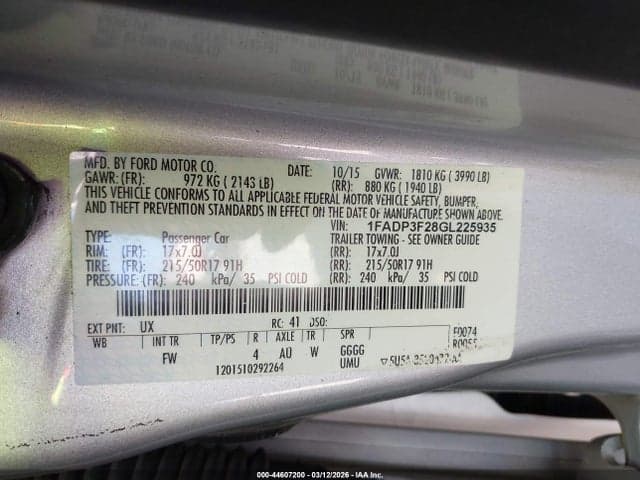 2016 FORD FOCUS SE 9