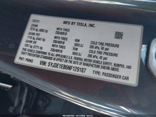 2022 TESLA MODEL 3 LONG RANGE DUAL MOTOR ALL-WHEEL DRIVE 9