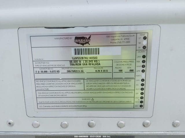 2019 WABASH NATIONAL CORP UNKNOWN 9