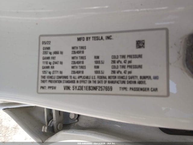 2022 TESLA MODEL 3 LONG RANGE DUAL MOTOR ALL-WHEEL DRIVE 9