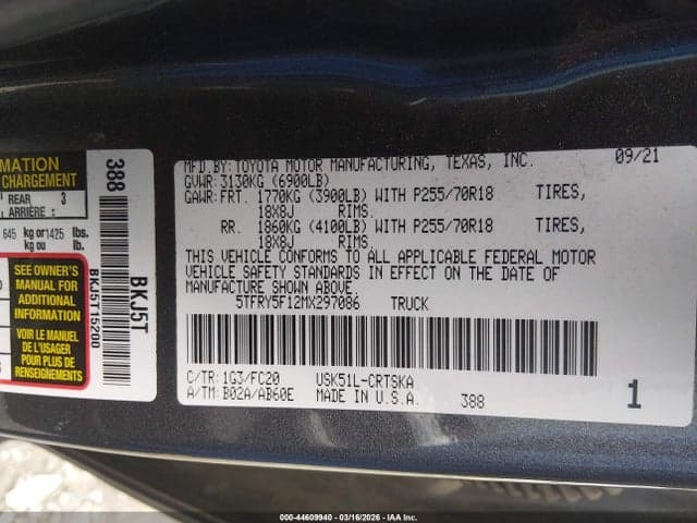 2021 TOYOTA TUNDRA SR5 9