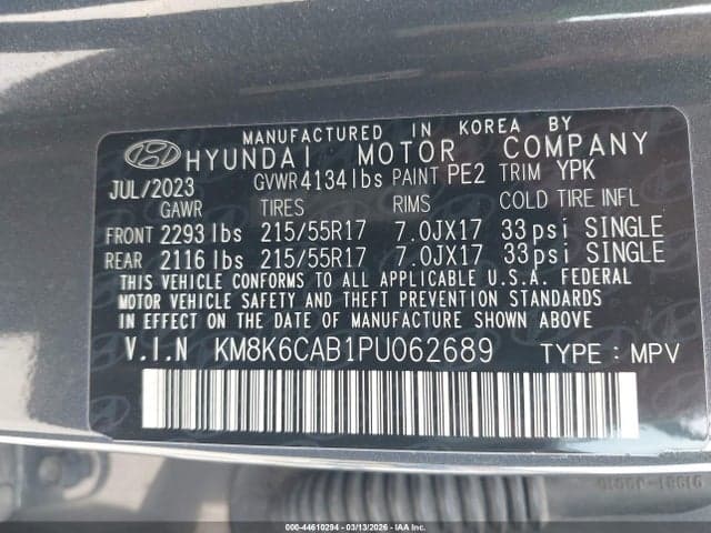 2023 HYUNDAI KONA SEL 9