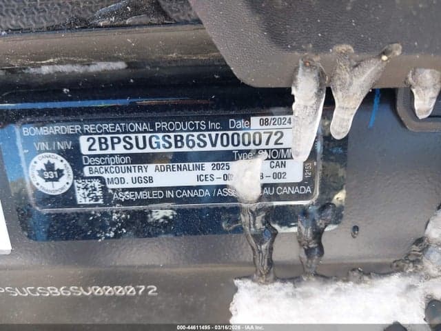 2025 SKI-DOO BACK COUNTRY X 800 9