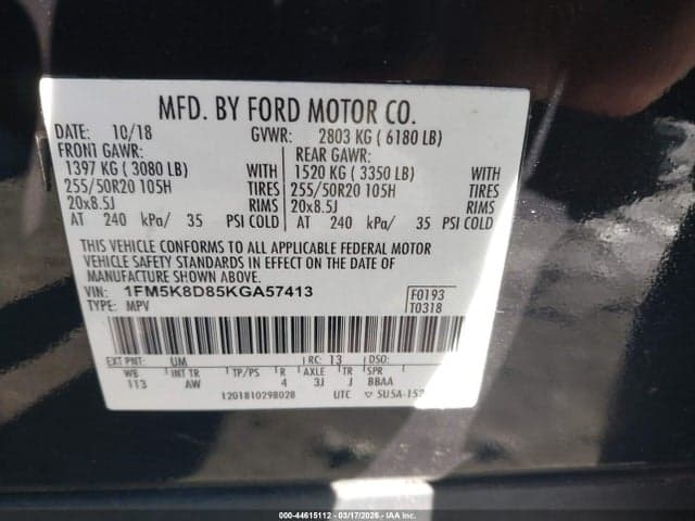 2019 FORD EXPLORER XLT 9