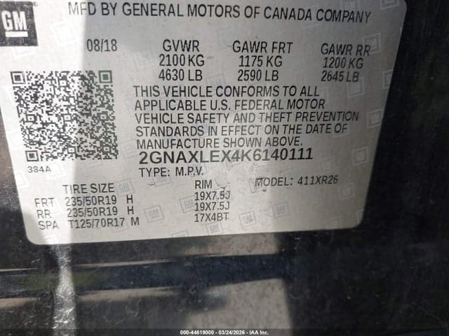 2019 CHEVROLET EQUINOX LT 9