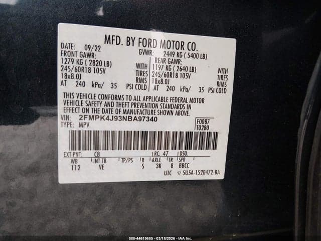 2022 FORD EDGE SEL 9