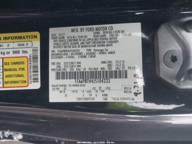 2018 FORD MUSTANG ECOBOOST 9