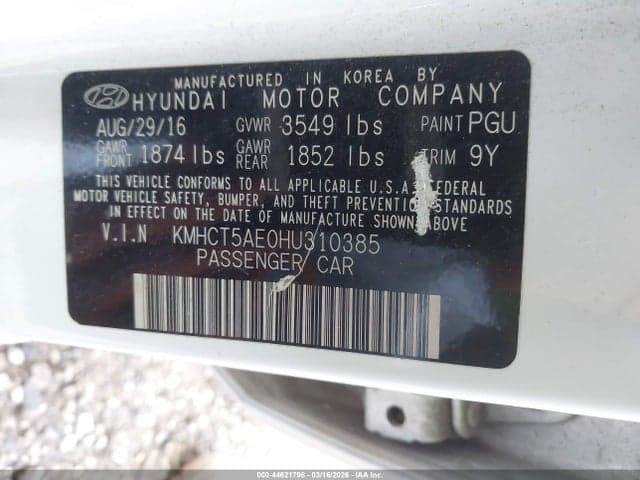 2017 HYUNDAI ACCENT SE 9