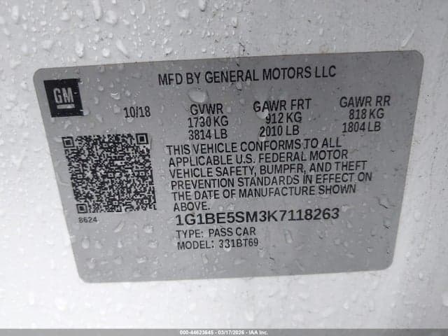 2019 CHEVROLET CRUZE LT 9