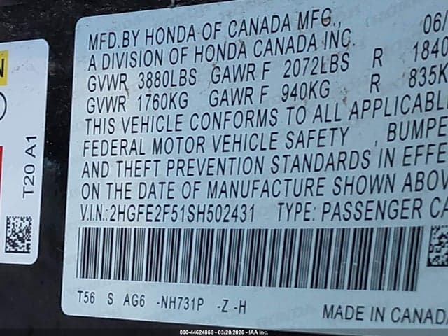 2025 HONDA CIVIC SPORT 9
